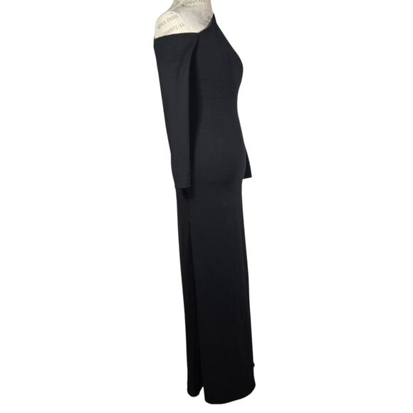 Solace London Liva Gown US 2 Black Asymmetric 1 Shoulder Timeless Evening Dress - Picture 6 of 13